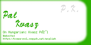 pal kvasz business card